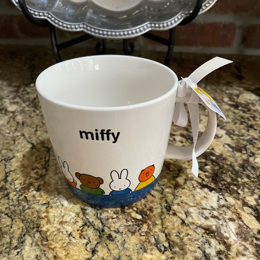 Magenta MIFFY oversize blue banded bottom  mug - Brand new